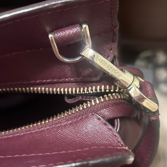 Kate Spade Cameron Street Candace Burgandy Saffiano leatherSatchel Bag - Picture 10 of 13